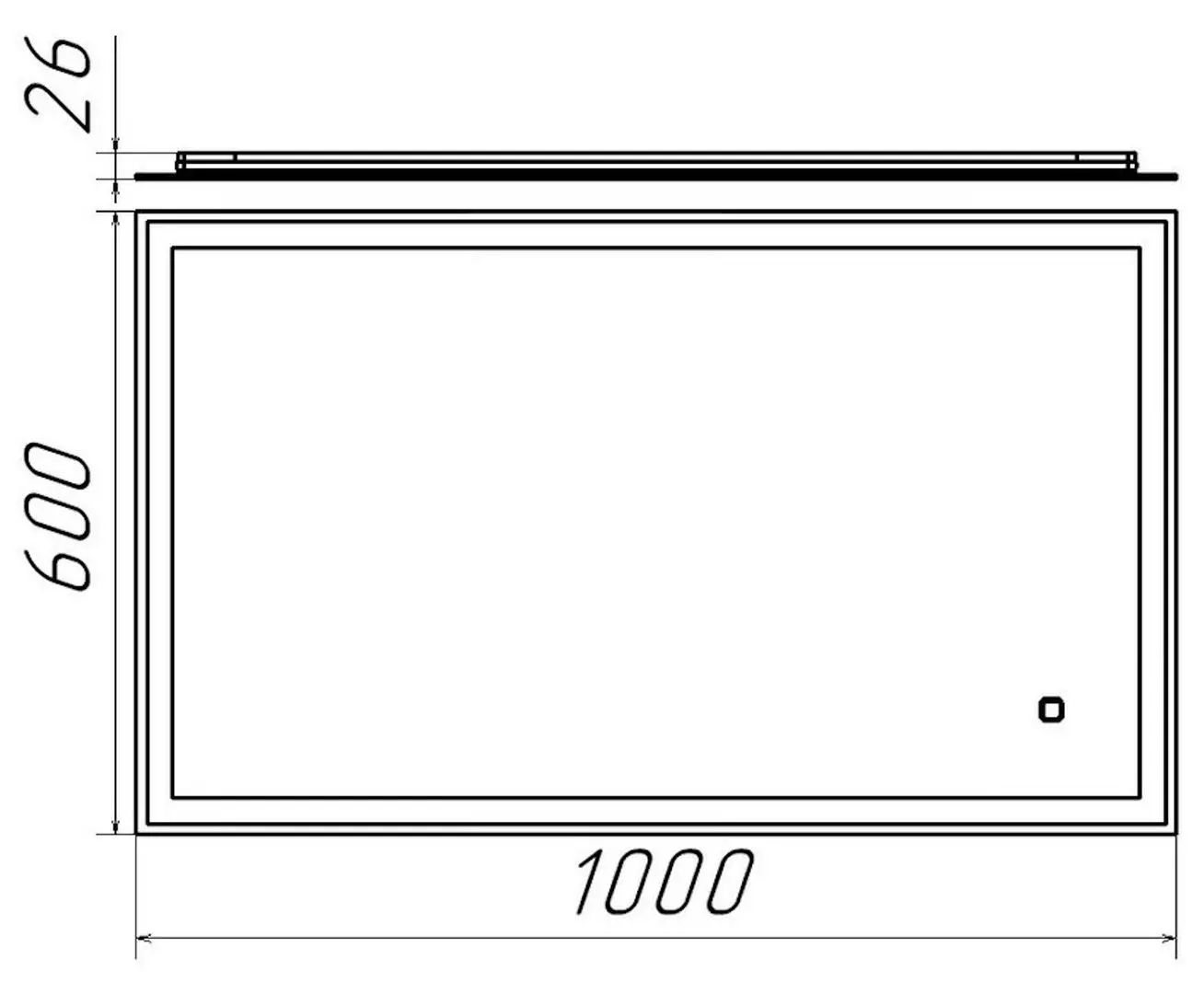 Oglinda Bayro Delta Pro 100x60
