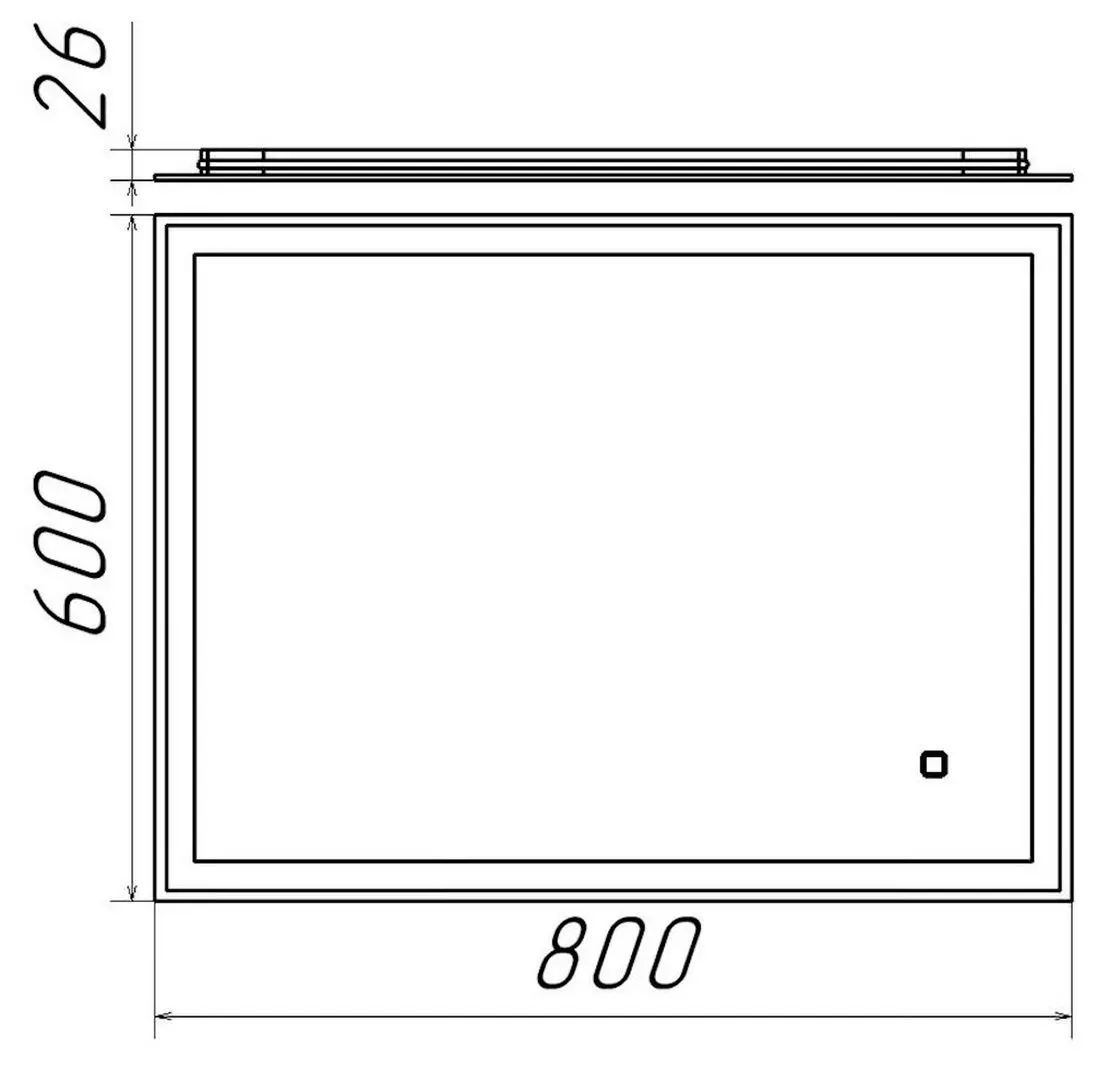Oglinda Bayro Delta Pro 80x60