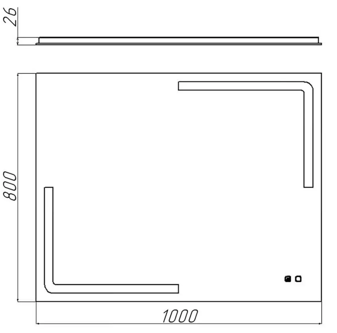 Oglinda Bayro Edge 100x80
