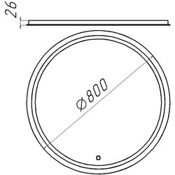 Зеркало Bayro Elipso 800x800 Thumb