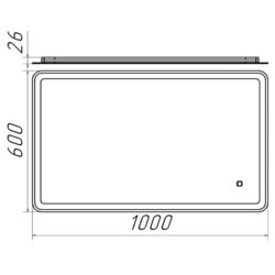 Oglinda Bayro Gama 100x60 Thumb