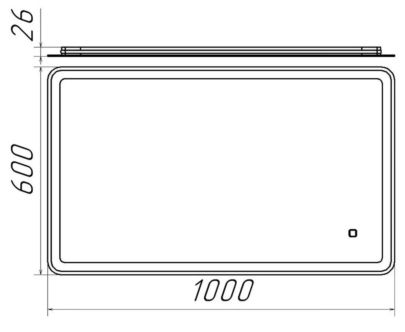 Oglinda Bayro Gama 100x60