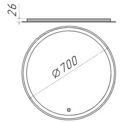 Oglinda Bayro Gama 70x70 Thumb