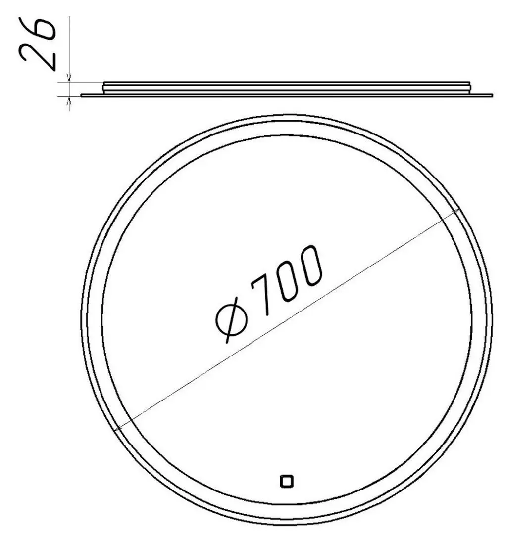 Oglinda Bayro Gama 70x70