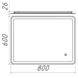 Oglinda Bayro Gama 80x60 Thumb