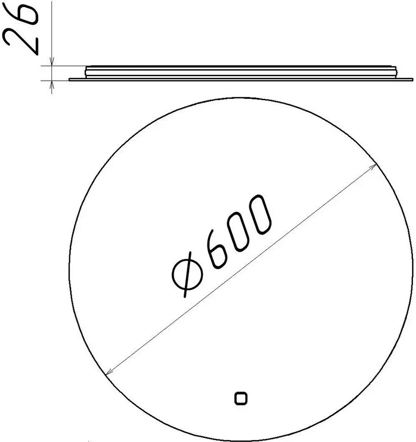 Зеркало Bayro Moon 600x600