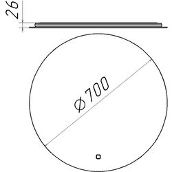 Зеркало Bayro Moon 700x700 Thumb