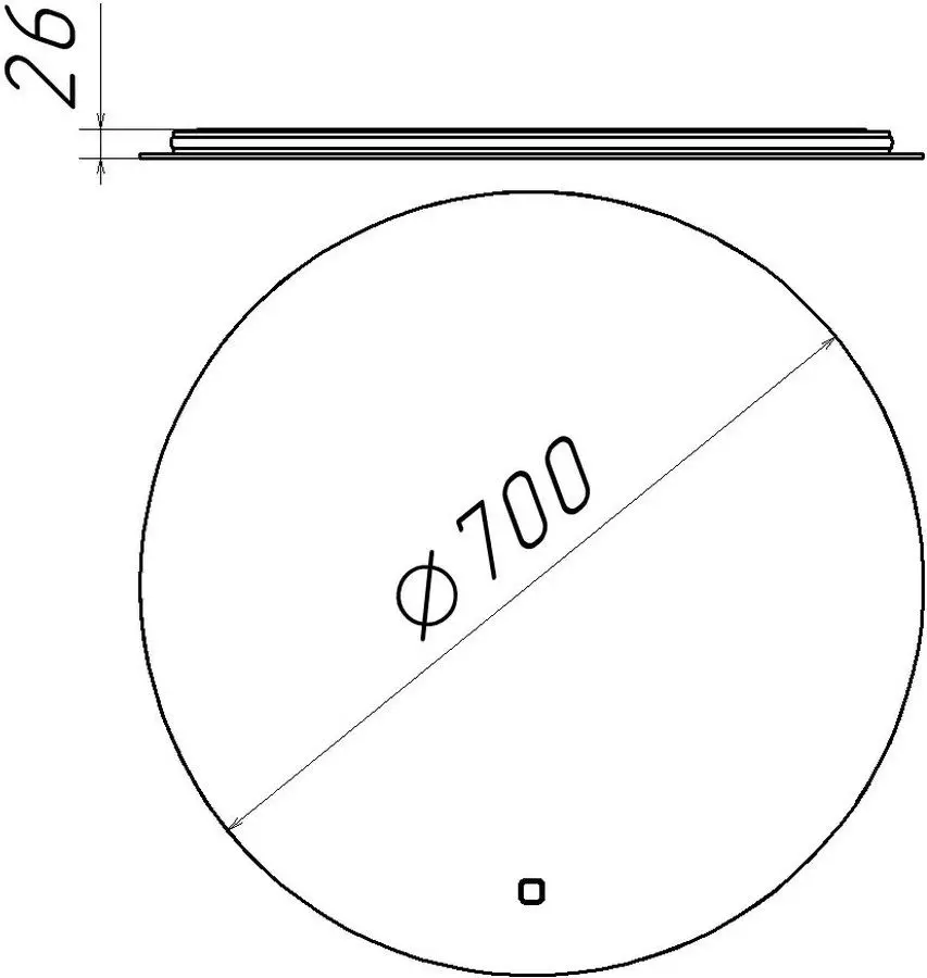 Зеркало Bayro Moon 700x700
