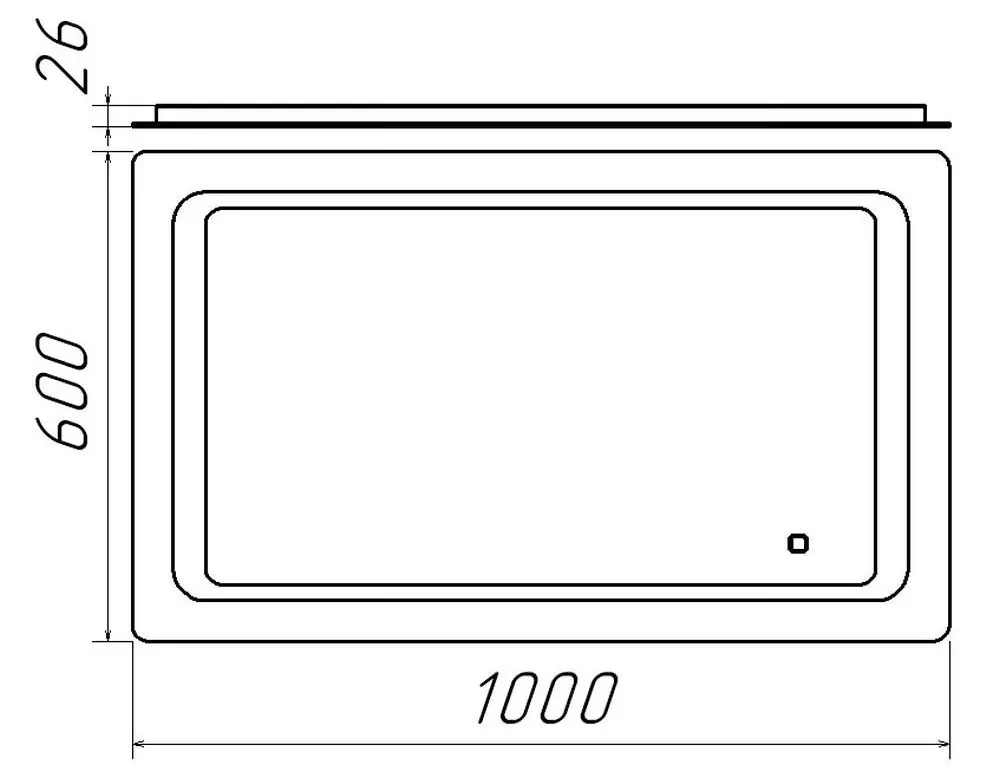 Oglinda Bayro Omega 1000x600