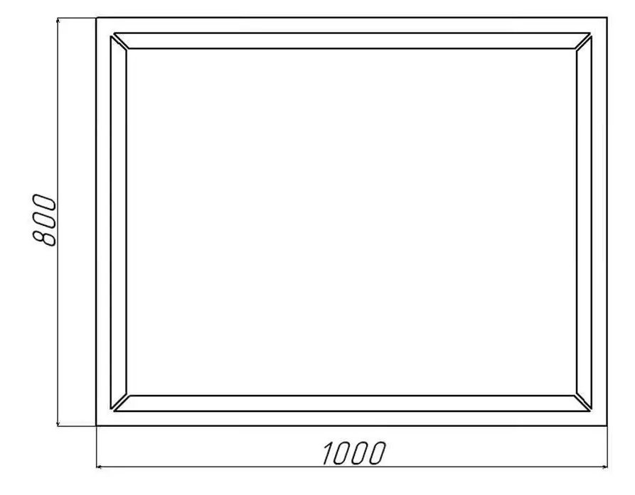 Зеркало Bayro Prisma 1000x800