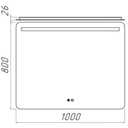 Oglinda Bayro Roma 100x80 Thumb