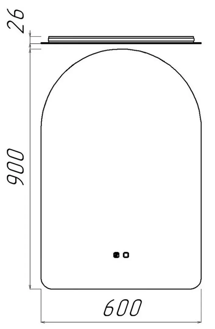 Зеркало Bayro Savoy 600x900