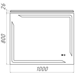 Зеркало Bayro Smart 1000x800 Thumb