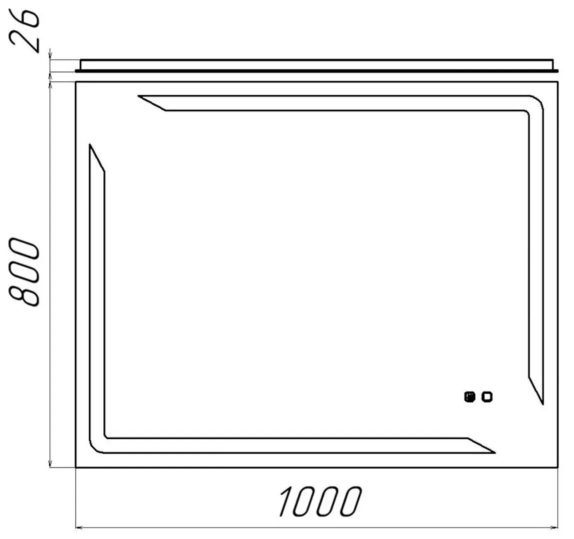 Зеркало Bayro Smart 1000x800