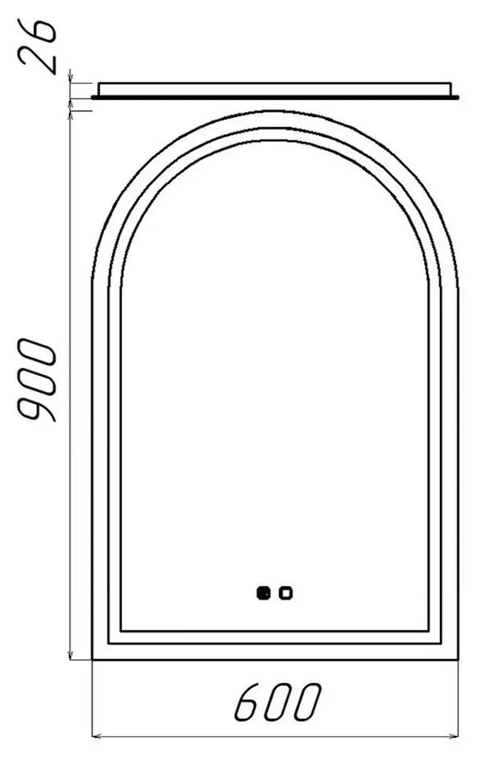 Зеркало Bayro Spectrum 600x900