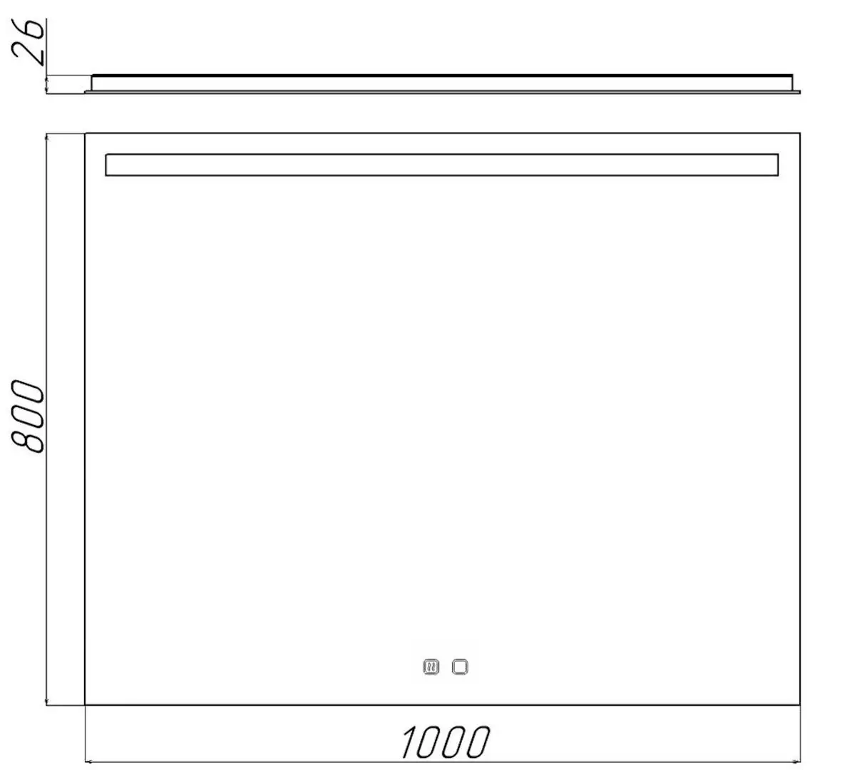 Oglinda Bayro Teta 1000x800