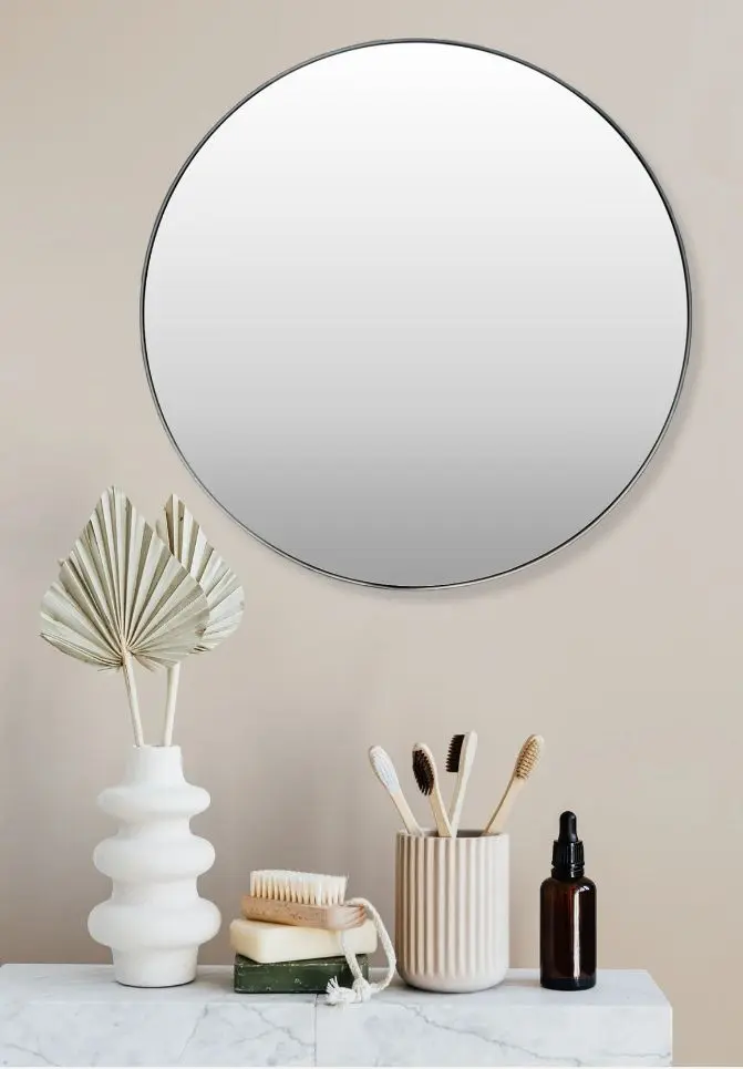 Зеркало Bayro Tunis 600x600 (Black)