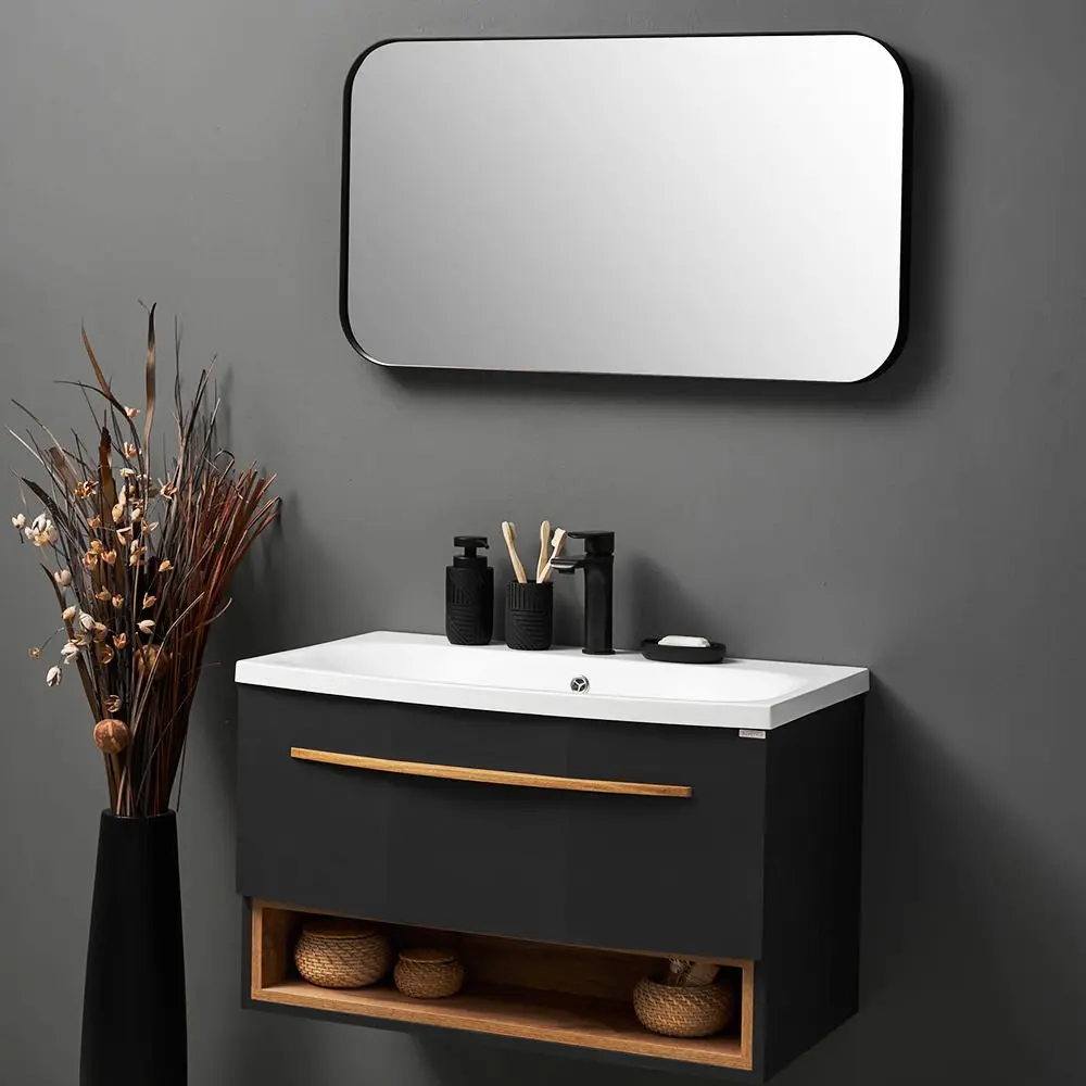 Oglinda Bayro Tunis 900x500 (Black)