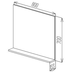 Oglinda Bayro Vega 800x700 (Wood) Thumb
