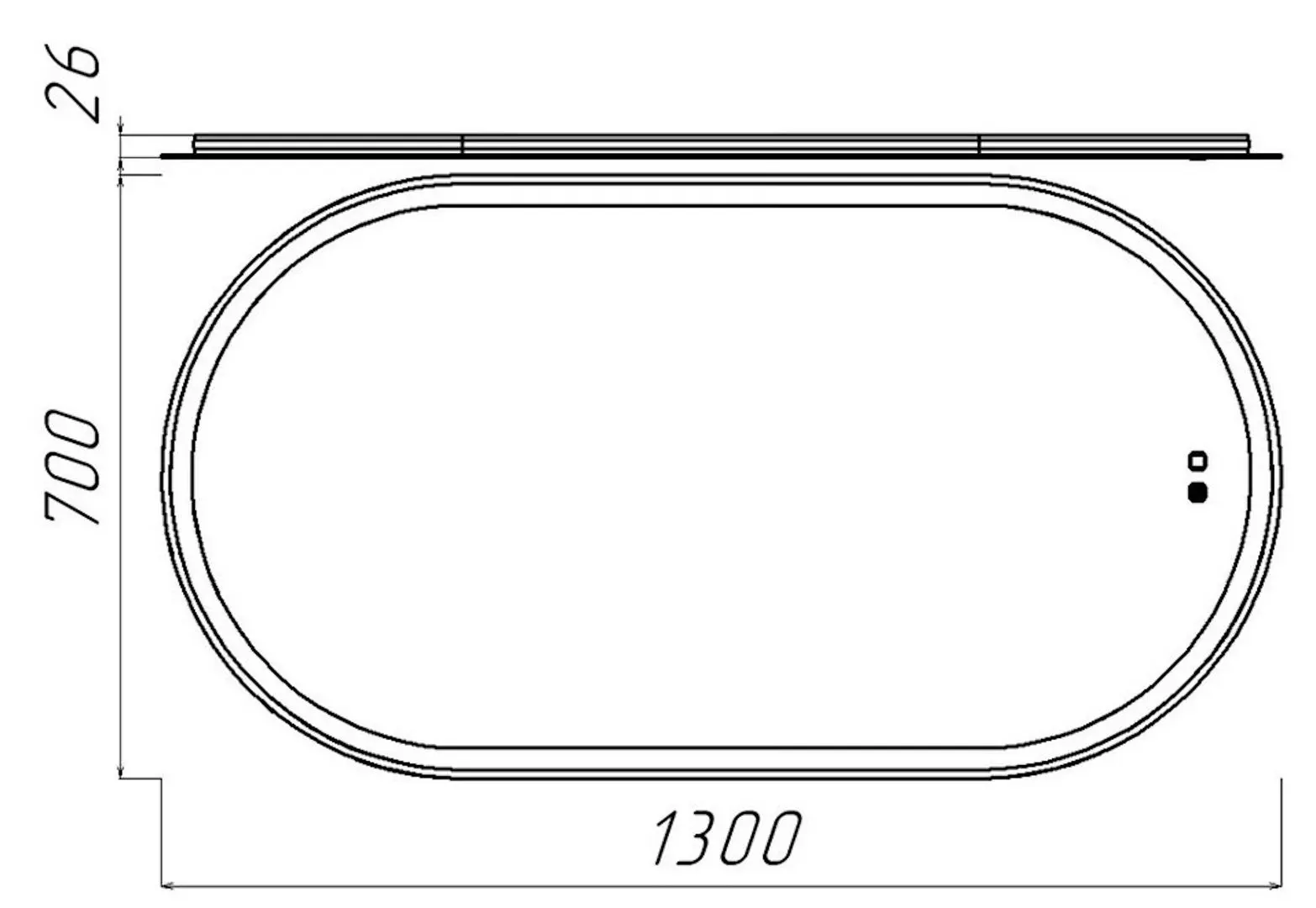 Oglinda Bayro Vinci 1300x700