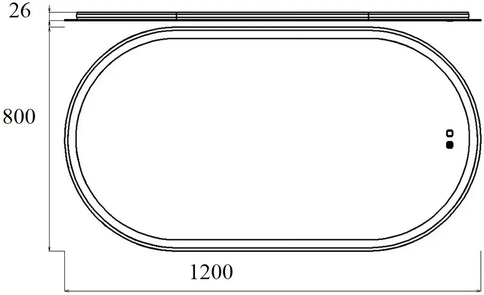 Oglinda Bayro Vinci LED 1200x800