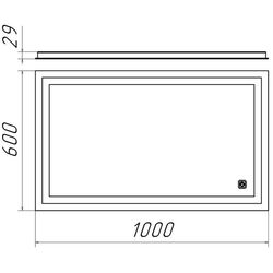 Зеркало с подсветкой Bayro Elipso LED 1000x600 Thumb