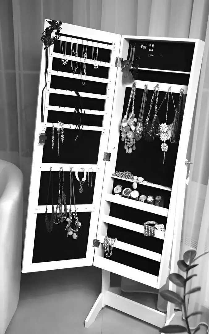 Dulap-oglinda pentru bijuterii Chomik PHO8058 (Black) - 2