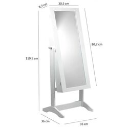 Dulap-oglinda pentru bijuterii Chomik PHO8119 (White) Thumb
