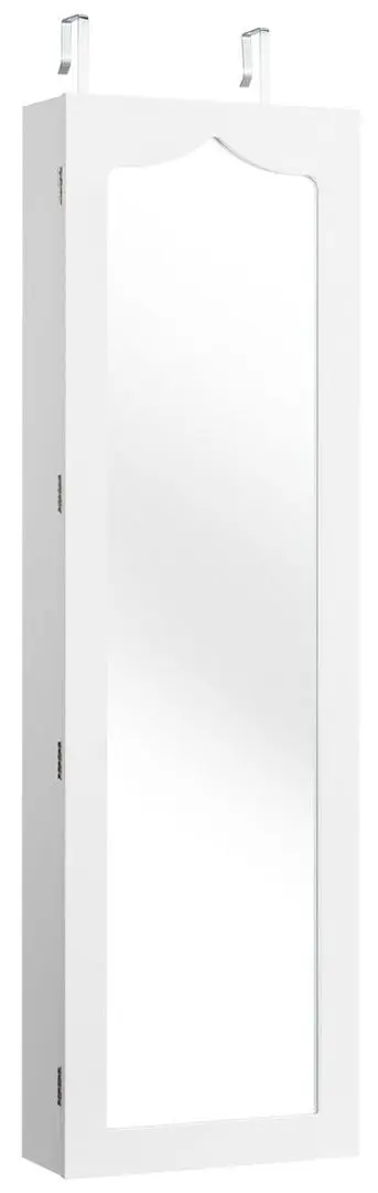 Dulap-oglinda pentru bijuterii Costway HW63092WH (White)