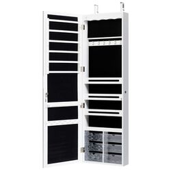 Dulap-oglinda pentru bijuterii Costway HW63092WH (White) Thumb