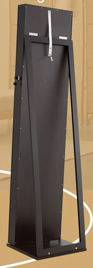 Шкаф-зеркало для украшений Costway HW64484ZS (Coffee)