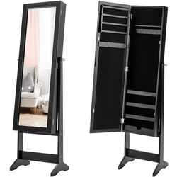 Шкаф-зеркало для украшений Costway HW66419BK (Black) Thumb