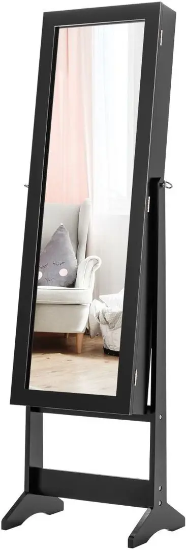 Шкаф-зеркало для украшений Costway HW66419BK (Black)