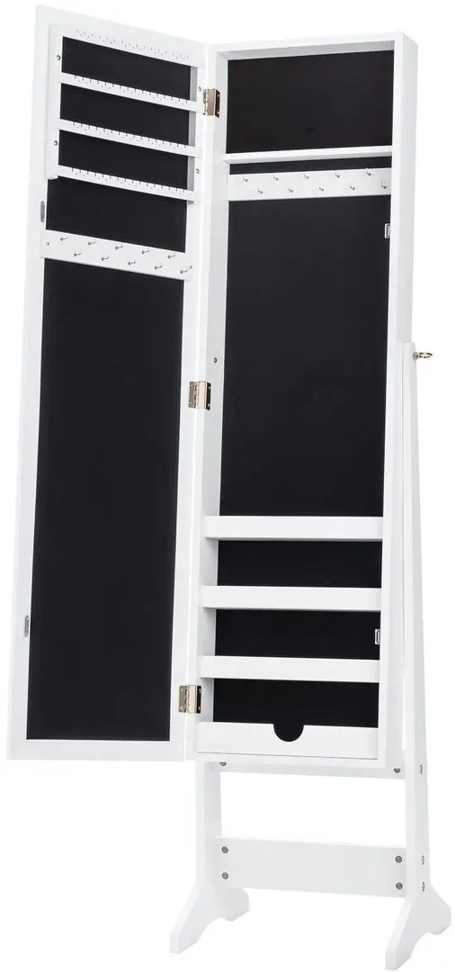 Шкаф-зеркало для украшений Costway HW66419WH (White)