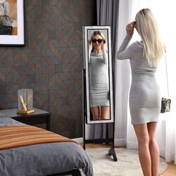 Dulap-oglinda pentru bijuterii Costway JV10079BK (Black) Thumb