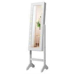 Dulap-oglinda pentru bijuterii Costway JV10080WH (White) Thumb