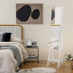 Dulap-oglinda pentru bijuterii Costway JV10081WH (White) Thumb