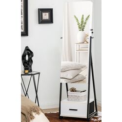 Dulap-oglinda pentru bijuterii Costway JV10221WH (White)