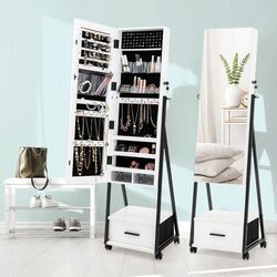 Dulap-oglinda pentru bijuterii Costway JV10221WH (White) Thumb