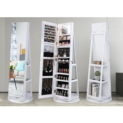 Шкаф-зеркало для украшений Costway JV10430WH (White) Thumb