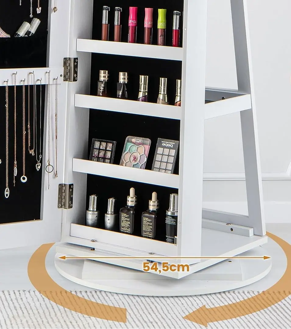 Шкаф-зеркало для украшений Costway JV10430WH (White)