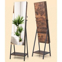 Шкаф-зеркало для украшений Costway JV10432CF (Rustic Brown) Thumb