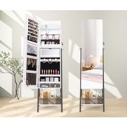 Dulap-oglinda pentru bijuterii Costway JV10432WH (White) Thumb