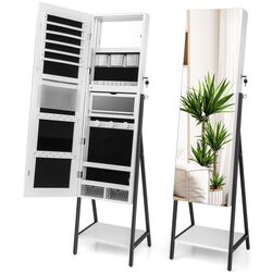 Dulap-oglinda pentru bijuterii Costway JV10432WH (White) Thumb