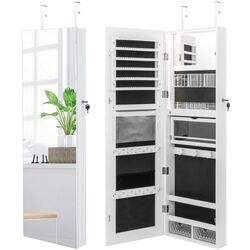 Шкаф-зеркало для украшений Costway JV10433WH (White) Thumb