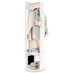 Шкаф-зеркало для украшений Costway JV10484WH (White) Thumb