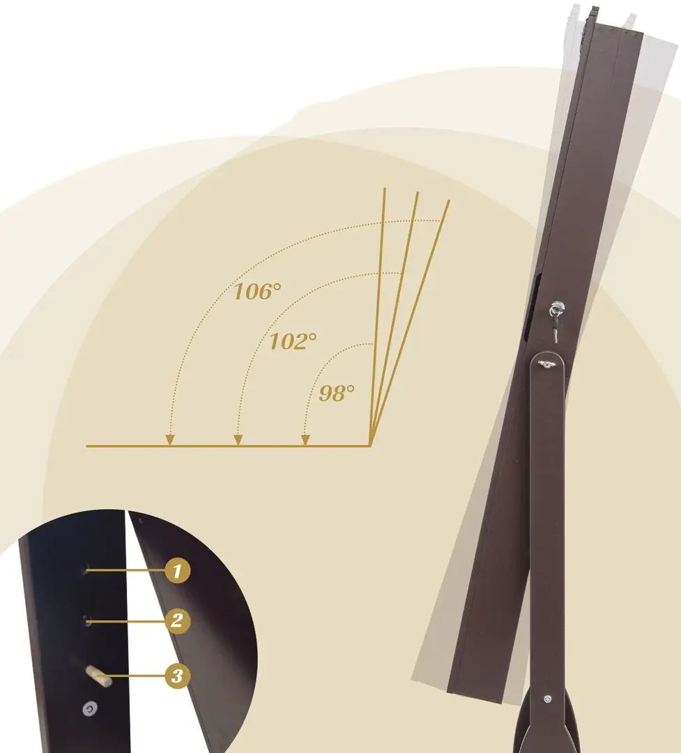 Dulap-oglinda pentru bijuterii Costway JV10584BN (Brown)