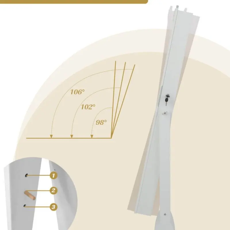 Шкаф-зеркало для украшений Costway JV10584WH (White)