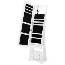 Dulap-oglinda pentru bijuterii Costway JV10585WH (White) Thumb
