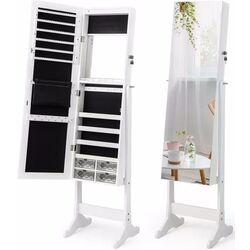 Dulap-oglinda pentru bijuterii Costway JV10604WH (White) Thumb
